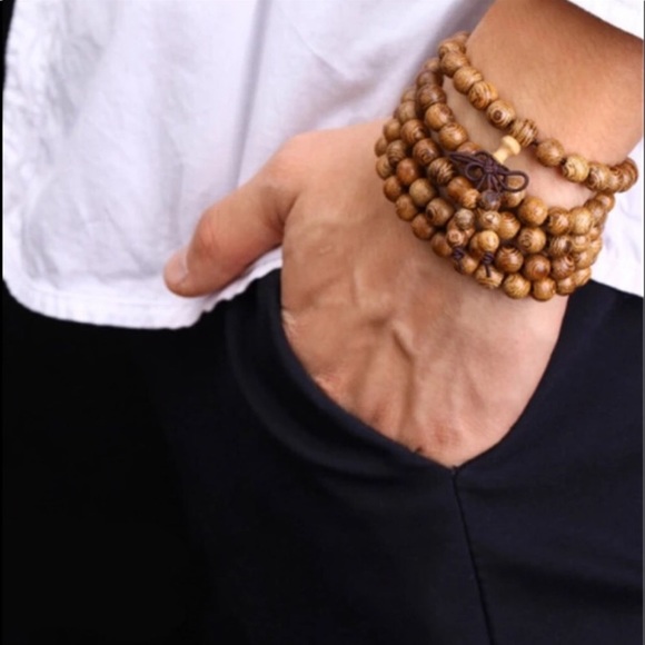 NEW Green Mala 8mm Larger 108 Bead Unisex Zen Meditation Prayer Bracelet - Picture 5 of 9